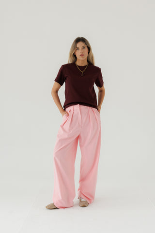 Przedsprzedaż: T-shirt z bawełny No. 1 Cerise