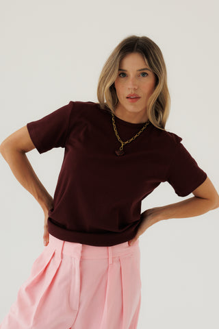Przedsprzedaż: T-shirt z bawełny No. 1 Cerise