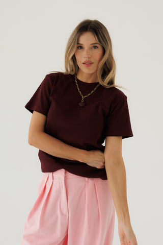 Przedsprzedaż: T-shirt z bawełny No. 1 Cerise