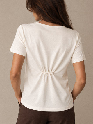 T-shirt z modalu No. 4 Crémeux