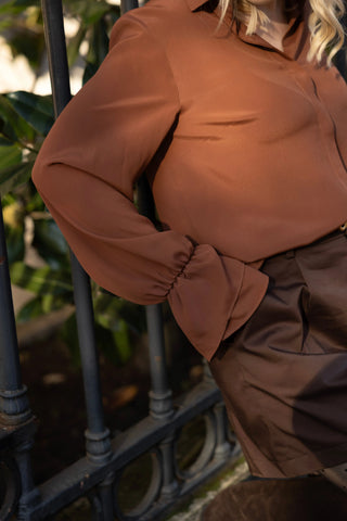 Koszula No. 3  Marron Brûlé Lavamme