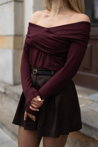 Longsleeve z lyocellu No. 4 Cerise Lavamme