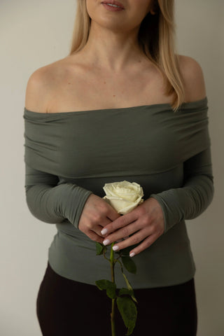 Longsleeve z modalu No. 2 Olive - Lavamme