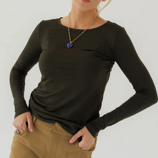 Longsleeve z wiskozy No. 1 Forêt - Lavamme