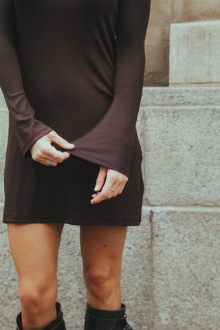 Sukienka z lyocellu No. 1 Chocolat Longue - Lavamme