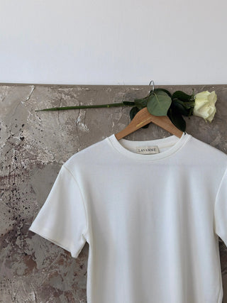 T-shirt z bawełny No. 1 Crémeux