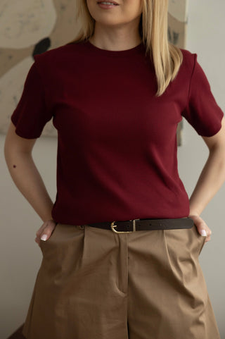 T-shirt No. 1 Vin rouge - Lavamme