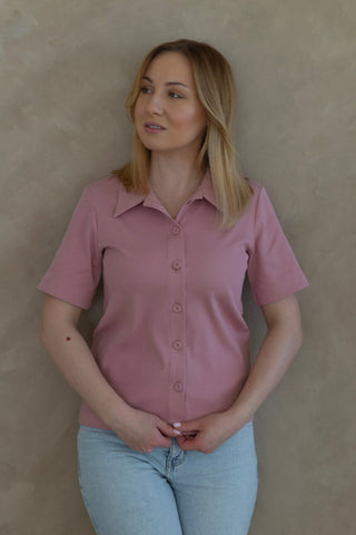 T-shirt z bawełny No. 2 Rose