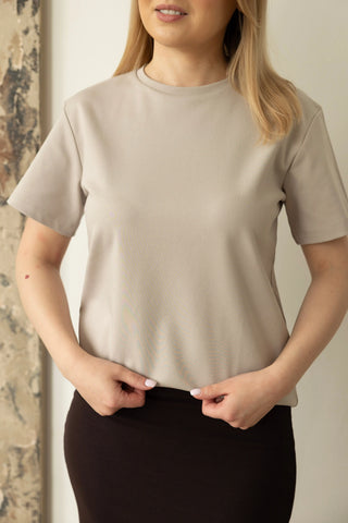 T-shirt No. 3 Taupe - Lavamme