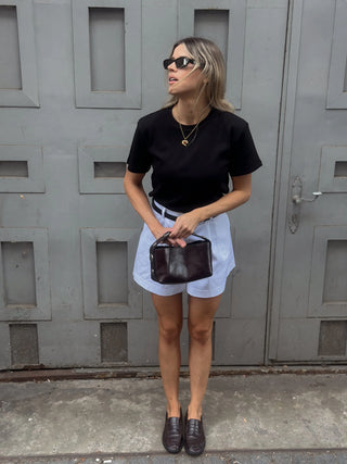 T-shirt z bawełny No. 1 Noir Classique - Lavamme