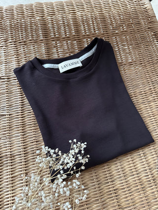 T-shirt z lyocellu No. 1 Chocolat - Lavamme
