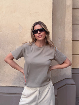 T-shirt z bawełny No. 1 Eucalyptus