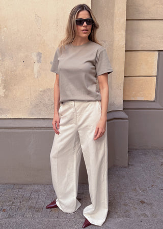 T-shirt z bawełny No. 1 Eucalyptus Lavamme